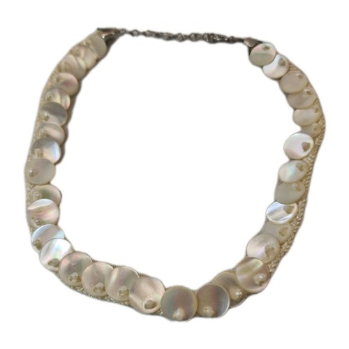 Perlmutt collier vintage - collier,