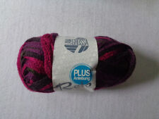 Wolle  100 gr Rete für Rüschenschal mit Anleitung pink-lila-schwarz