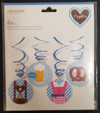 Riethmüller Oktoberfest Party bayrische Deko Wiesn 4 x 80 cm Deko- Spiralen
