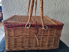 Picknickkorb - Weidenkorb,  groß mit Henkel - aus den 1980-er Jahren - 
