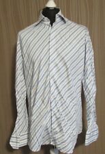 180 L11 BOSS Herren Hemd Gr. L KW41 weiß blau gestreift langarm Herrenhemd