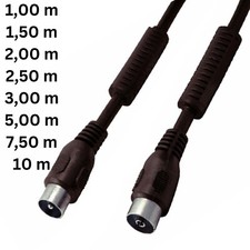 Antennenkabel 4K 135db 75Ohm Koaxialkabel UHD Koax Stecker Buchse von 1m bis 10m