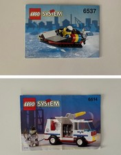 Lego System 6614 Launch Evac + 6537 Hydro Racer Bauanleitung OBA Vintage RAR