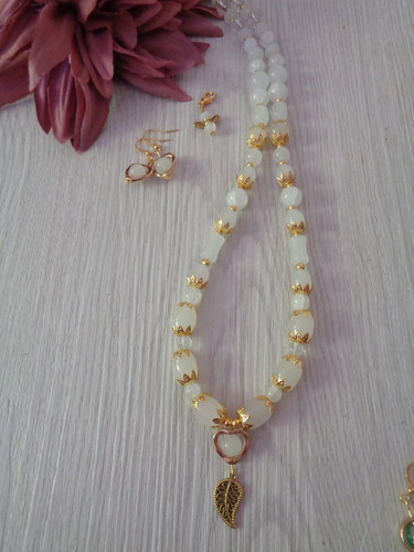 Schmuckset weiß gold unikat - y-schmuckset, weiß-gold