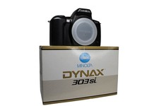 Minolta Dynax 303si Analog SLR Body OVP getestet gut Vintage Lesen!