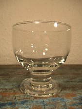Vintage Fuß Schale Pokal 11cm Glas klar Dessert Konfekt Deko Pflanzen Schüssel
