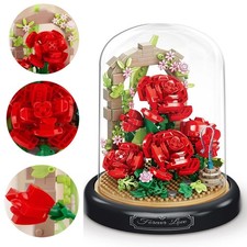 574stk Blumen Bausteine Set Blumenstrauß Sets Klemmbausteine Rosen Blumenstrauß