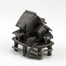 Bonsai figur bambus hütte - bonsai-figur, bambus-hütte
