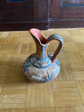 Deko handbemalter Terracotta Krug aus Mexico