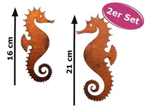 Dekofigur seepferdchen rost - dekofigur, im