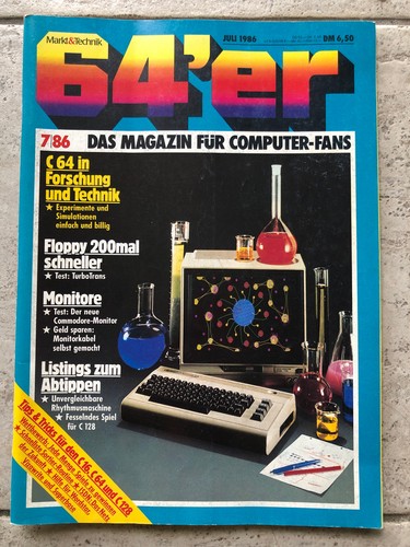 Magazin 86 zeitschrift - 64'er, 7/86