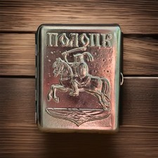 Vintage sowjetische Zigarettenetui Polozk Ritter auf Pferd 1970er  Port Zigarre