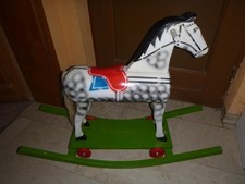 Antikes Holzpferd* Schaukelpferd *10kg* Kufen und Rollen*GUT ERHALTEN*