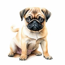 Wandtattoo Aufkleber Mops