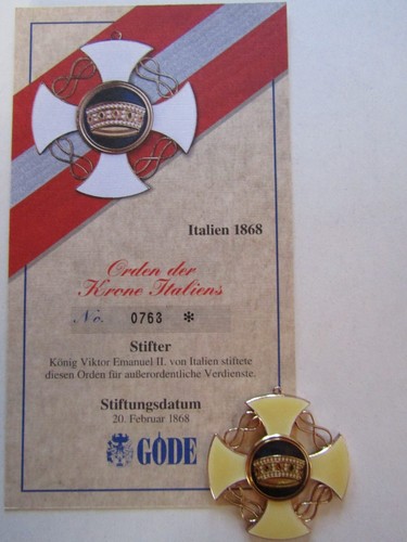 Orden der krone italiens - der,