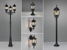 Landhausstil Gartenleuchten mit Strom, Terrassenlampen Mastleuchte Laternenoptik