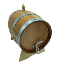 10 Liter Eichenfass mit Edelstahlhahn - Ideal für Wein, Bier, Spirituosen