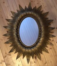 Sonnenspiegel Antik Retro Gold Groß  Handgeschmiedetes Eisen aus Spanien