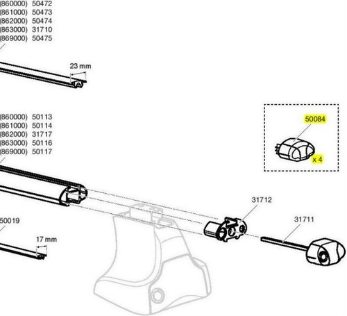 Thule aero bars 860 861 - 861,, 862