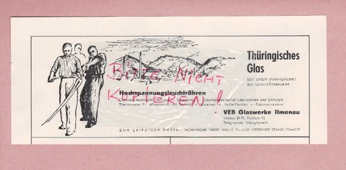 Ilmenau werbung 1958 veb - 1958,,