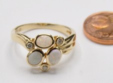 Voll Milch Opal Ring 3 x