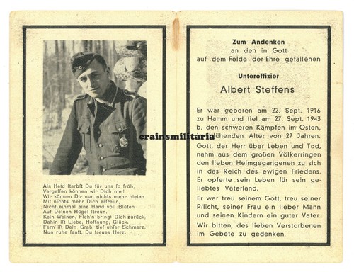 Orig sterbebild soldat mit - orig.,
