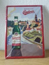 Budweiser Blechschild 21x29,5 cm,Bierflasche,Brauerei Budweis Tschechien-NEU !