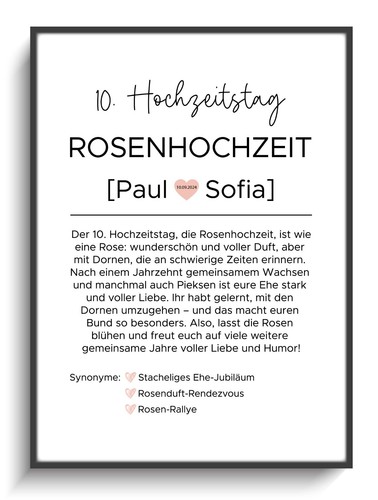 Hochzeitstag poster - hochzeitstag,