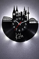 Wanduhr köln aus vinyl - wanduhr,