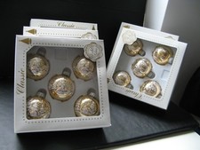 Glas Baumschmuck 25  Kugeln K&S Rosenheim Classic Weihnachtskugeln Echtglas gold