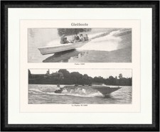 Fauber 1909 La Rapiere III Gleitboote Regatta Braunbeck Faks Sport 216 Gerahmt