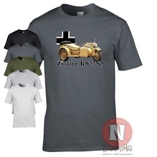 Zündapp K750 WW2 Deutsche Militär Motorrad T-Shirt Welt Tank Tops Weltkrieg 2