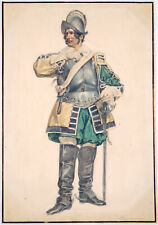 Theodor Hosemann (1807-1875), Karl Seydelmann wohl als Max Piccolomini, um 1840