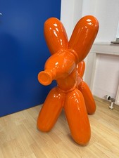 Skulptur Ballon Hund Orange