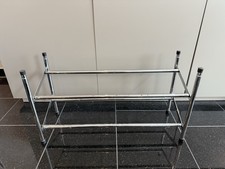 Schuhregal ausziehbar Metall Chrom
