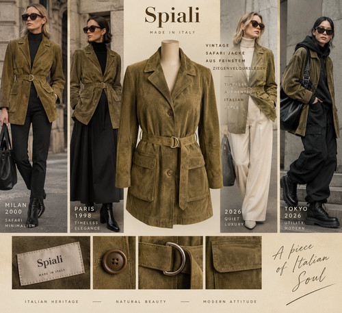 Wildleder safari jacke - wildleder,
