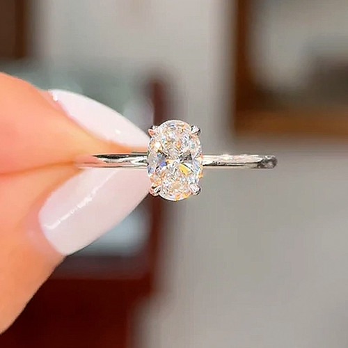 14k weißgold diamant ring - 14k,