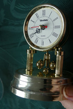 Westfalia, Tischuhr, Kaminuhr, Goldfarbig, Nostalgie Uhr, Retro, Vintage