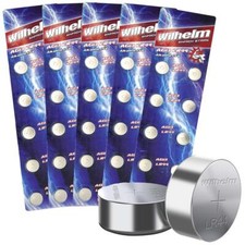 50 x Wilhelm AG13 Knopfzellen