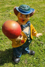Alter Antiker Clown mit Luftballon Sammlerstück Zirkus