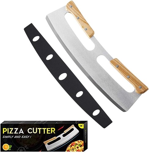 Pizzaschneider mit holzgriff - pizzaschneider,