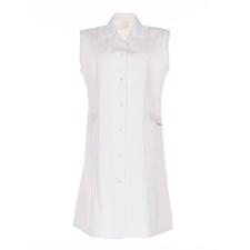 PLANAM MG230 Damen Berufsmantel Ärmellos Reinweiß Arbeitskittel Damenkittel