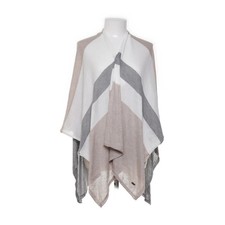 TCM, Poncho, Größe: ONE SIZE, 345902, Grau/Beige/Weiß, Polyamid/Viskose #J5N