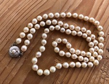 Echte Perlenkette cremeweiß