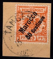 DP Marokko MiNr 5b Briefstück