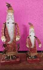 Wie Neu# Nikolaus Duo, aus Holz, 31 + 22cm Höhe
