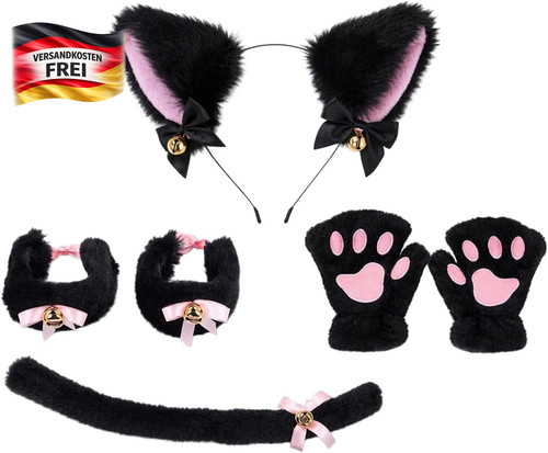 Katzenkostüm set teilig - katzenkostüm, mit