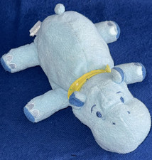Kuscheltier TCM / Tchibo Nilpferd Badetier hellblau + gelbes Halstuch (B)