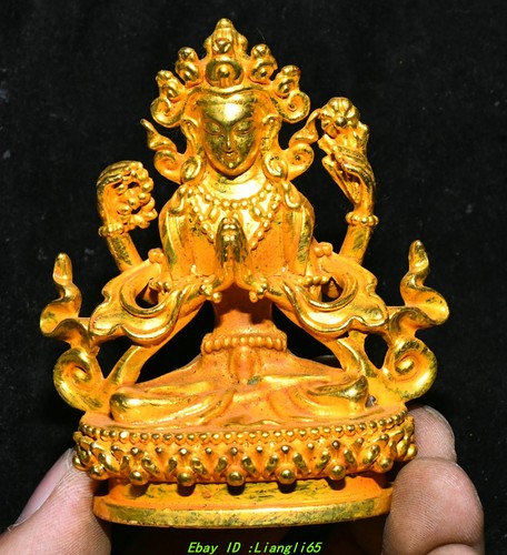 Xizang bronze vergoldet - 3.1'',