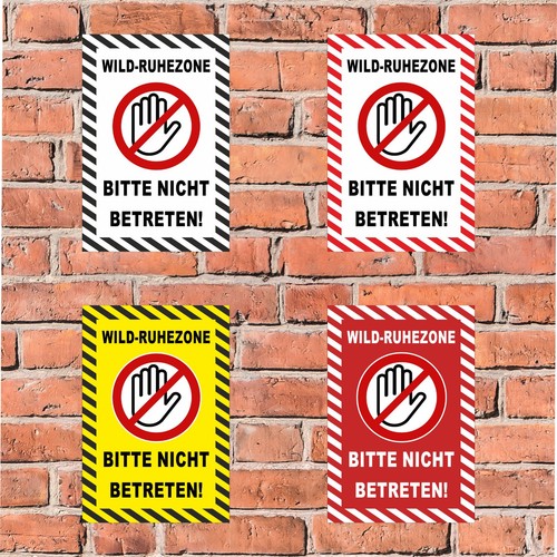 Schild wild ruhezone - schild, bitte